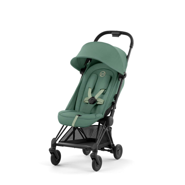 Cybex Coya Ultra-compact Stroller Matt Black Frame - Leaf Green