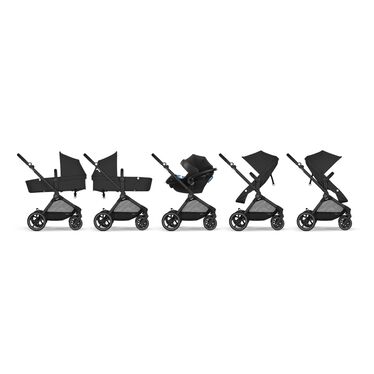 Cybex EOS 2-in-1 Stroller + Aton2 Travel System - Black/Lavastone