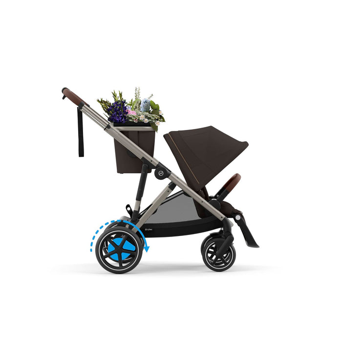 Cybex eGazelle S Stroller - Chocolate Brown/Taupe Frame