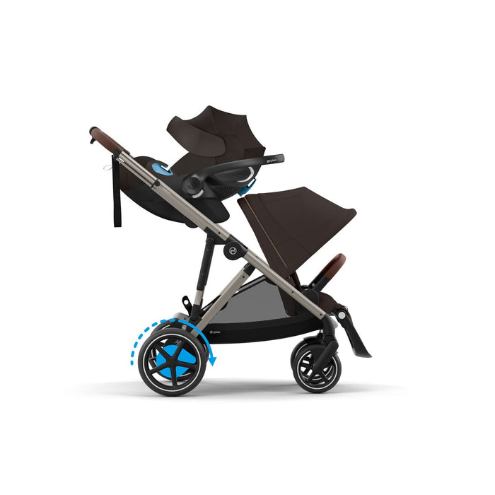 Cybex eGazelle S Stroller - Chocolate Brown/Taupe Frame