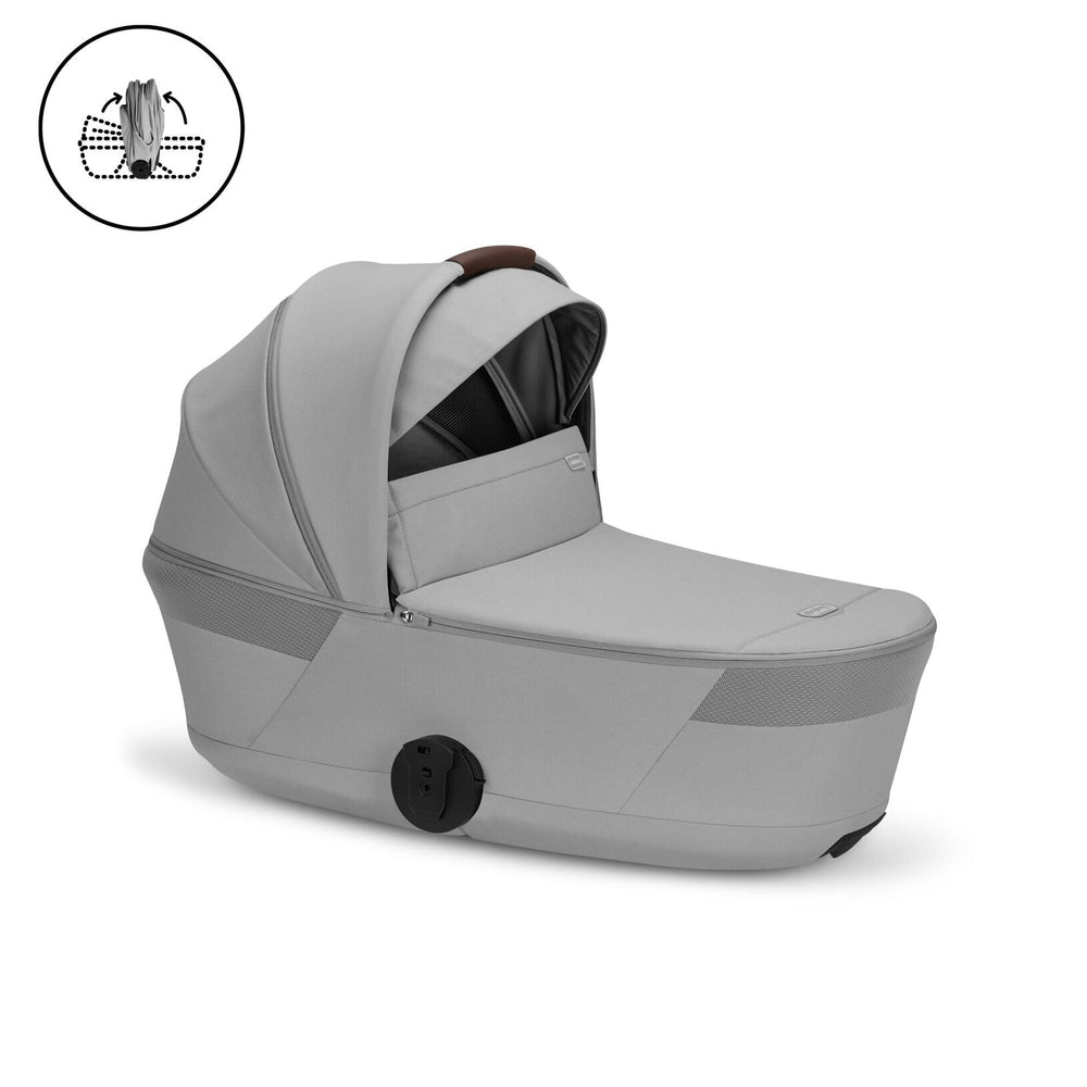 Cybex Balios Folding Cot - Stone Grey