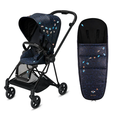 Cybex Mios3 - Matte Black w/ Jewels of Nature + Matching Footmuff