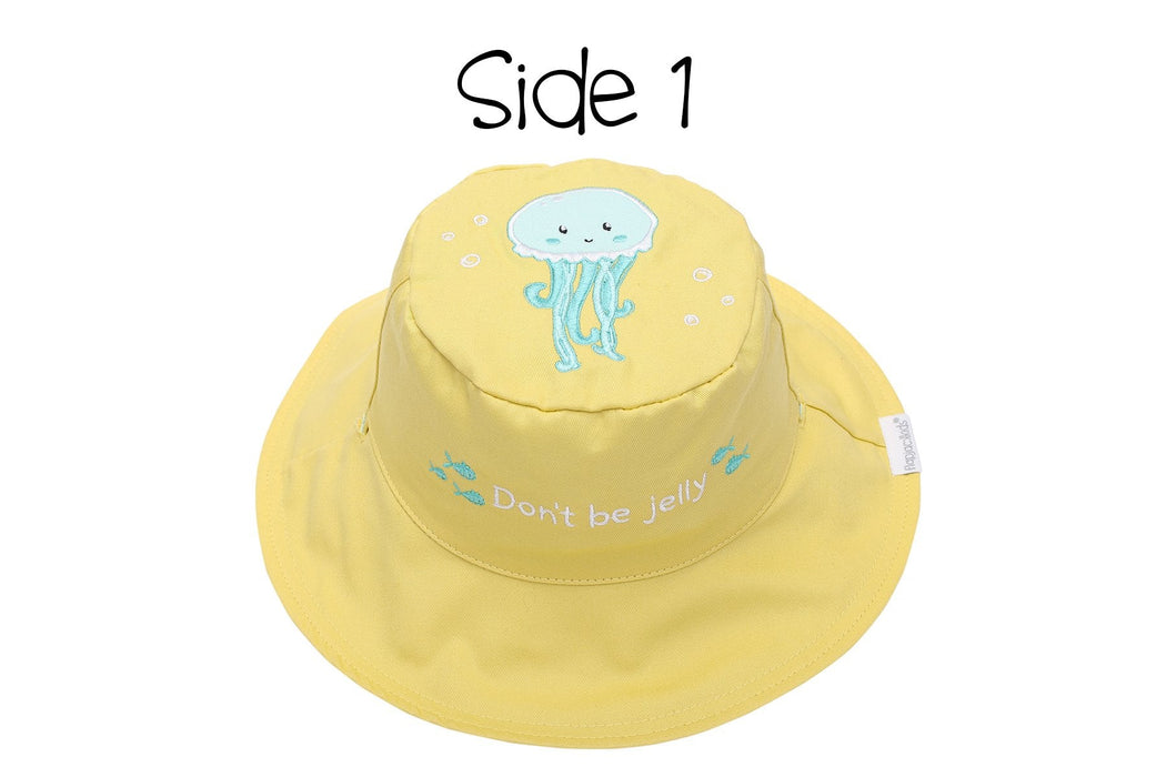 Flapjack Kids Sun Hat Fish/Jellyfish 4-6Y
