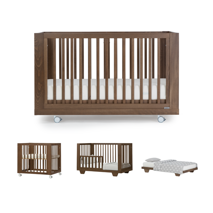 Dadada Spirit 8-in-1 Convertible Crib - Walnut