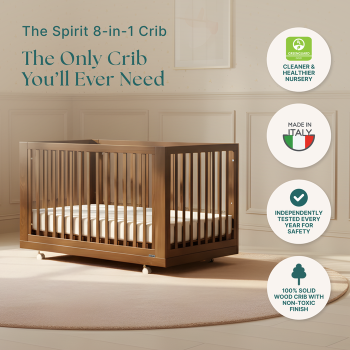 Dadada Spirit 8-in-1 Convertible Crib - Walnut