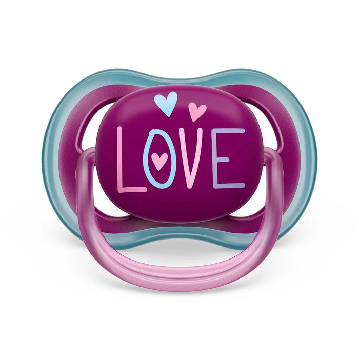 Avent Ultra Air Pacifier 2PK 18M+ - Pink Love