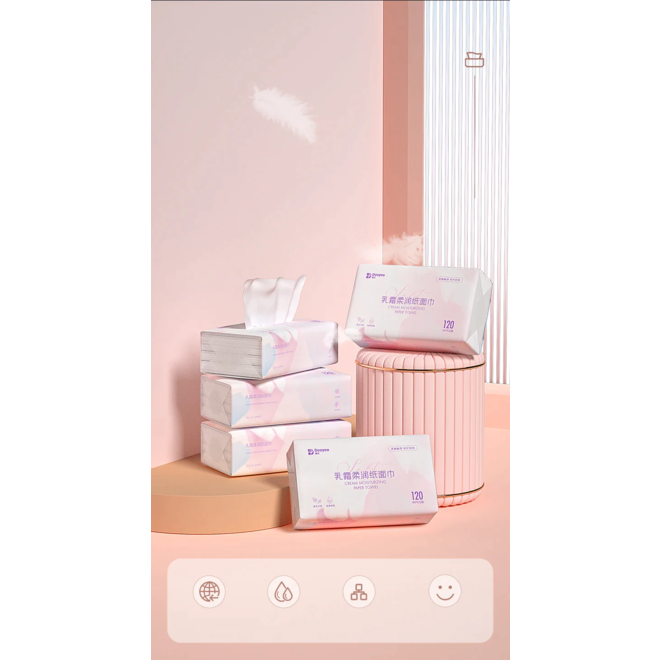 Deeyeo Baby Lotion Tissue 120pcs*5packs