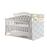 Pali 2401 Diamante Crib (Vinyl Panel) + Simmons Breathe Mattress - Vintage White
