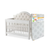 Pali 2200 Cristallo Crib (Fabric Panel) + Simmons Breathe Mattress - Vintage White