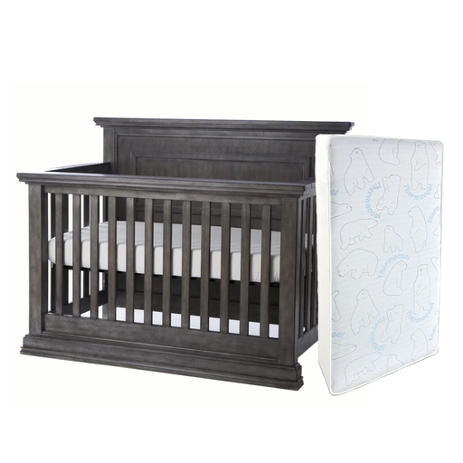 Pali 2100 Modena Crib + Simmons Fresh Mattress - Distressed Granite