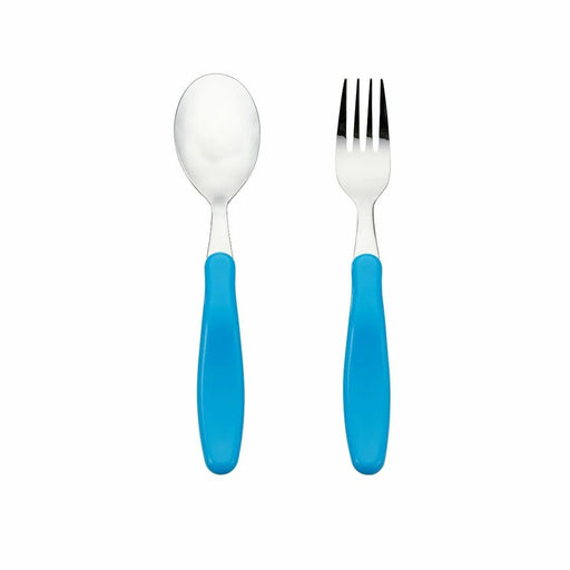 Innobaby Grip Toddler Spoon/Fork Set w Case- Blue