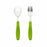 Innobaby Grip Toddler Spoon/Fork Set w Case- Green