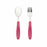 Innobaby Grip Toddler Spoon/Fork Set w Case- Pink