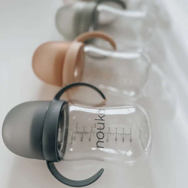 Nouka Traditional Sippy/Weighted Straw Cup 8oz - Moss 6M+