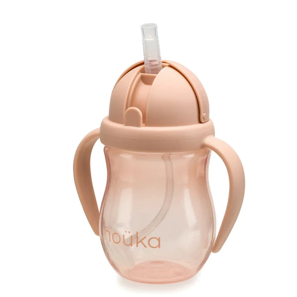 Nouka Non-Spill Weighted Straw Cup 8oz - Soft Blush