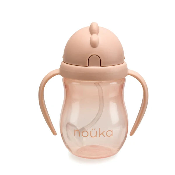 Nouka Non-Spill Weighted Straw Cup 8oz - Soft Blush