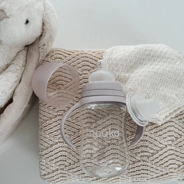 Nouka Transitional Baby Bottle 8oz - Soft Blush 0M+