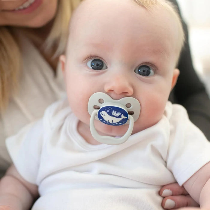 Dr Brown's Advantage Pacifer Stage1- Blue Sunrise And Glow In The Dark Purple Nature