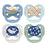Dr Brown's Advantage Pacifer Stage1- Blue Sunrise And Glow In The Dark Purple Nature