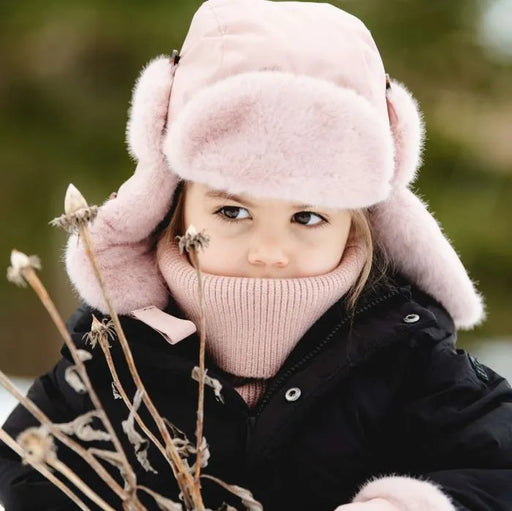Calikids Winter Fur Aviator Hat - Rose W2523
