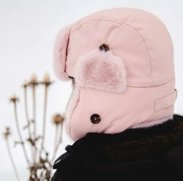 Calikids Winter Fur Aviator Hat - Rose W2523