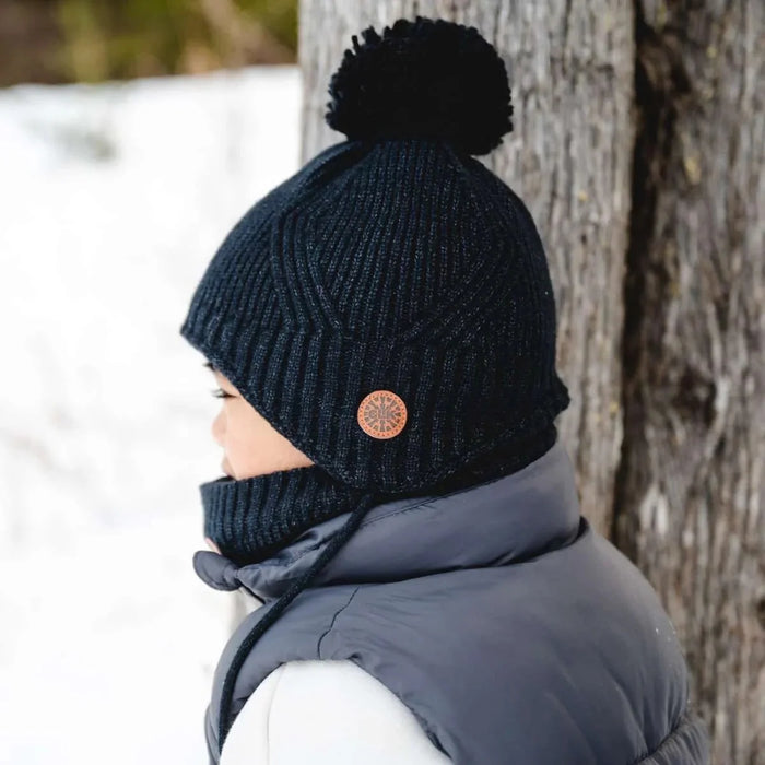 Calikids Winter Knit Windproof Hat - Titanium