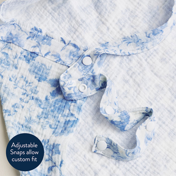 Itzy Ritzy Breastfeeding Cover Nursing Apron Blue Toile