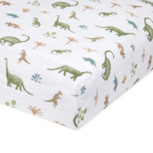 Aden + Anasis Muslin Crib Sheet - Dino Jungle