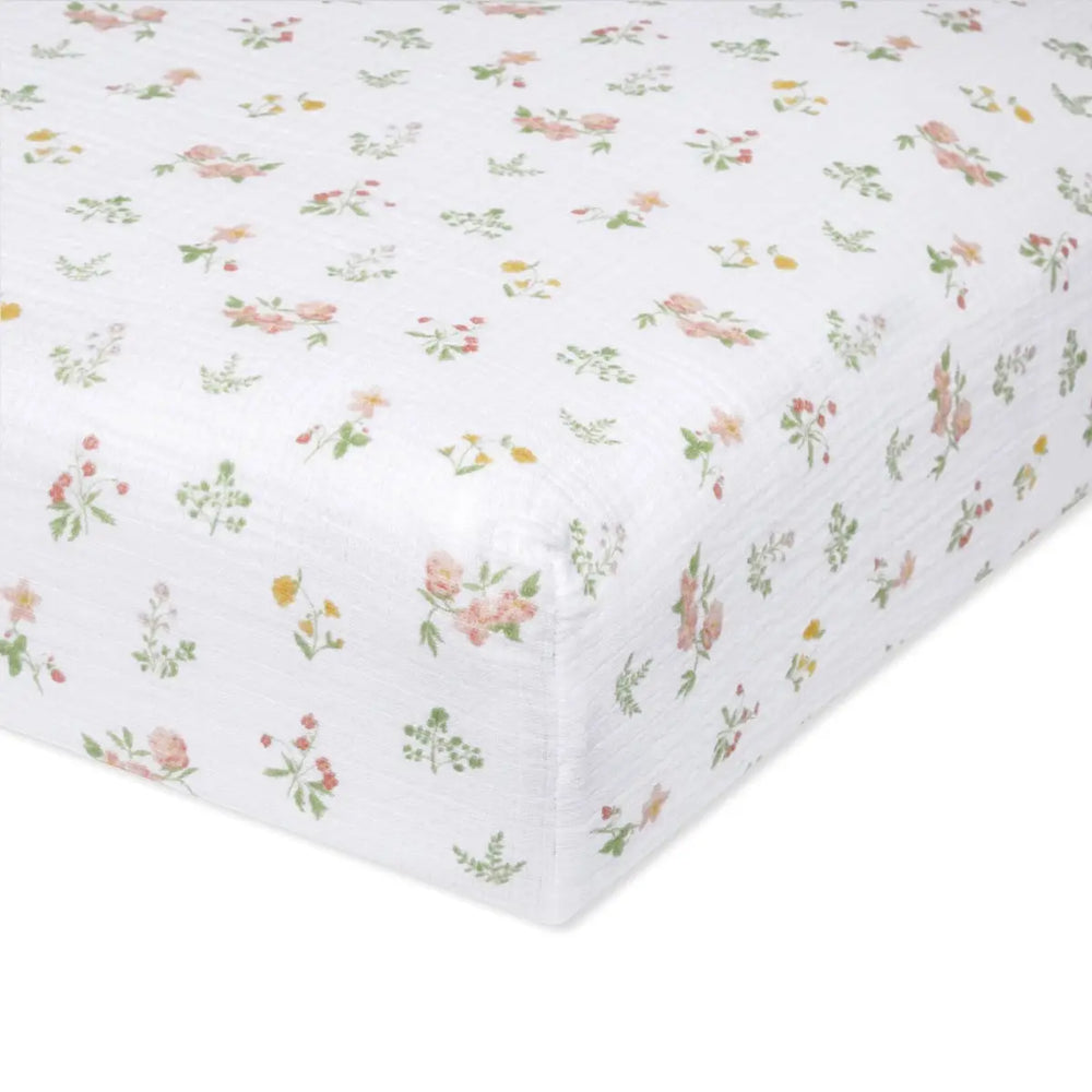 Aden + Anasis Muslin Crib Sheet - Country Floral