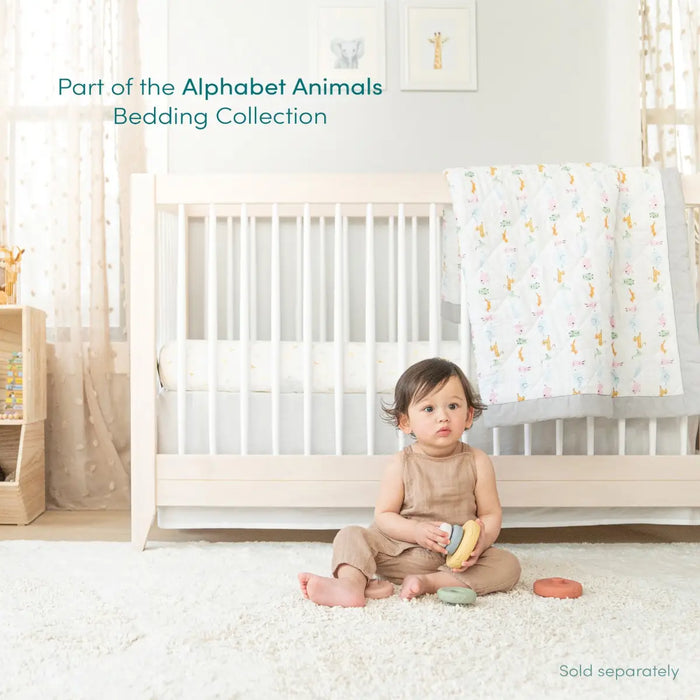 Aden + Anais Classic Poplin Crib Sheets 2pk - Alphabet Animals