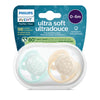 Avent Ultra Soft Pacifier 2pk 0-6M - Bird/Snail