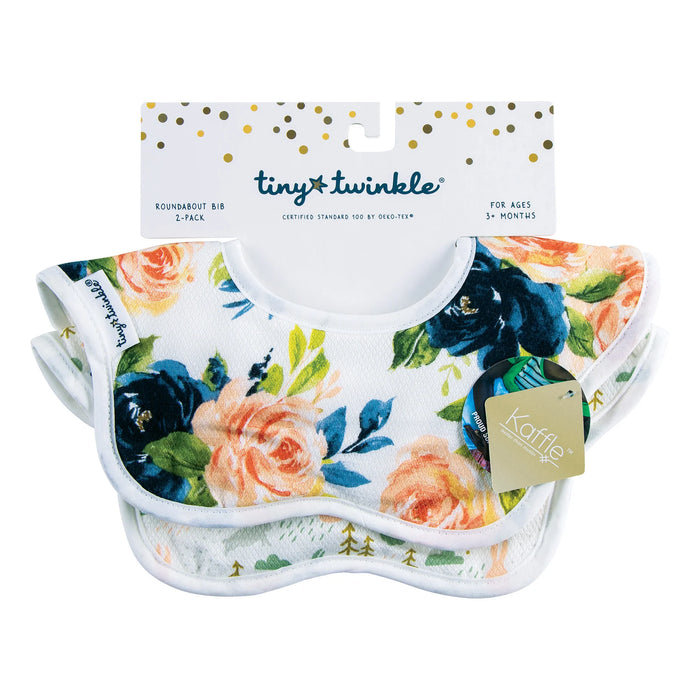 Tiny Twinkle Roundabout Bib 2pk - Blush