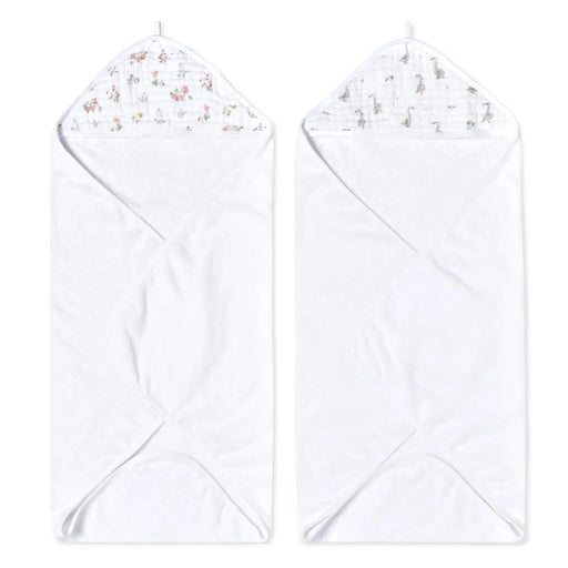 Aden + Anasis Muslin Hooded Towels 2pc - Country Floral