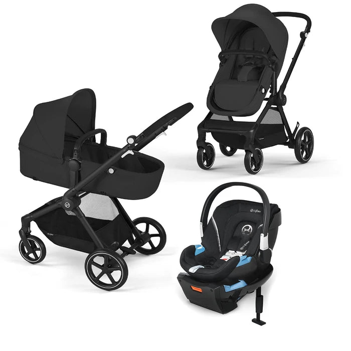 Cybex EOS 2-in-1 Stroller + Aton2 Travel System - Black/Lavastone