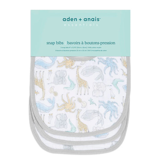 Aden + Anais Muslin Snap Bibs - Natural History 3pck