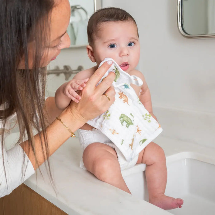 Aden + Anasis Muslin Hooded Towels 2pc - Dino Jungle