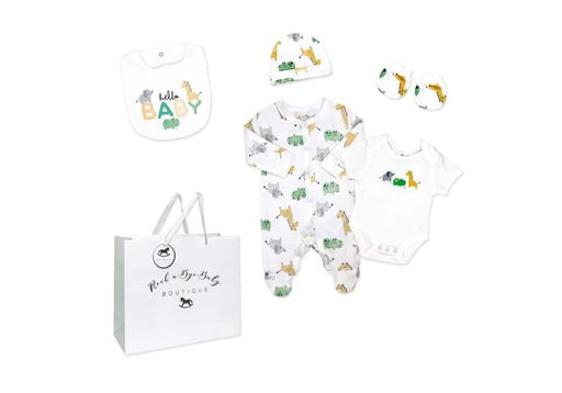 Rose Textiles Rock A Bye Baby- Neutral 5 Pieces Multipack Set: Hello