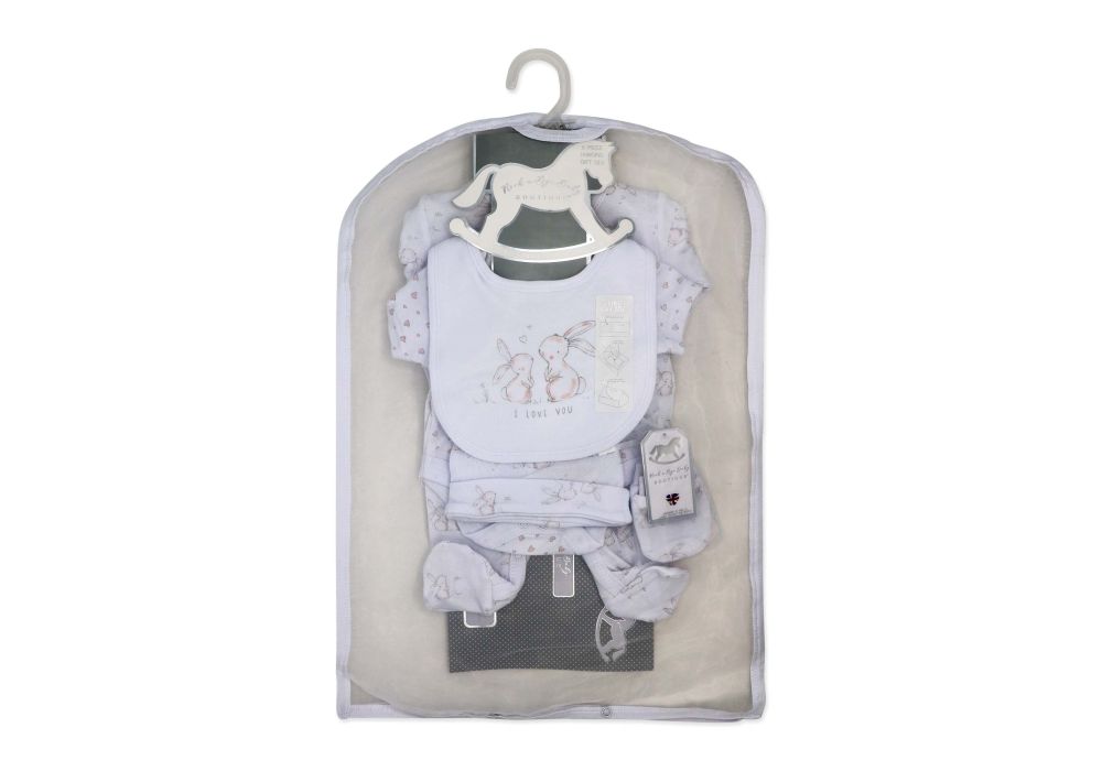 Rose Textiles Rock A Bye Baby- Girls 5 Pieces Multipack Set: Bunny