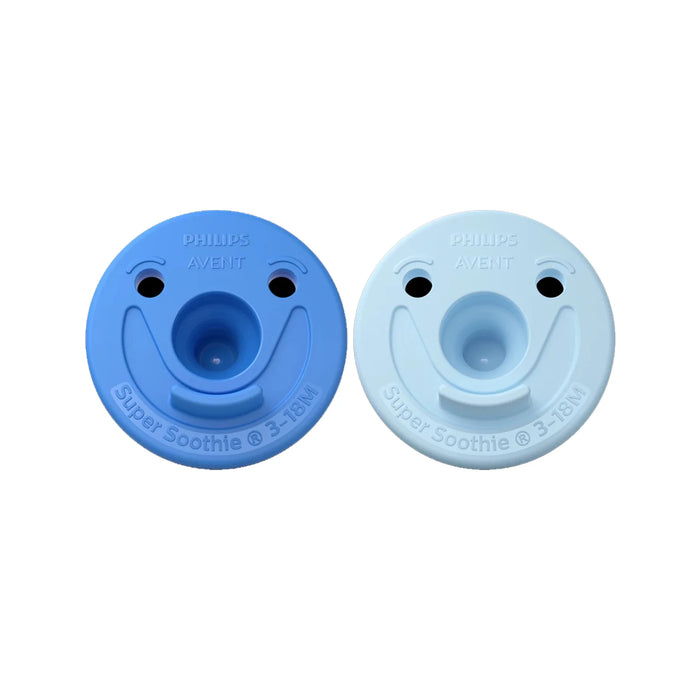 Avent Soothie Pacifier 2pk 3-18M - Sky Blue/Blue