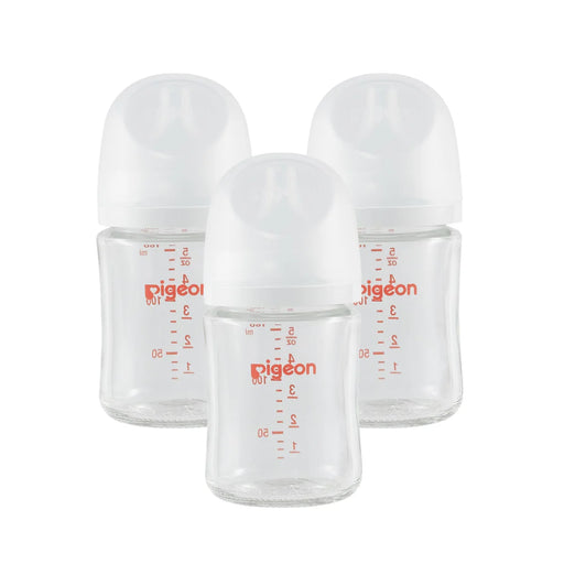 Pigeon Glass Bottle 3pk w/ Nipple - 5oz/0M+