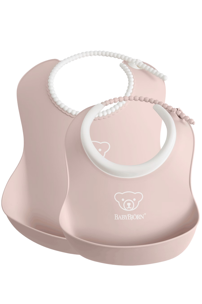 Bjorn Baby Feeding Bib Set Powder - Pink