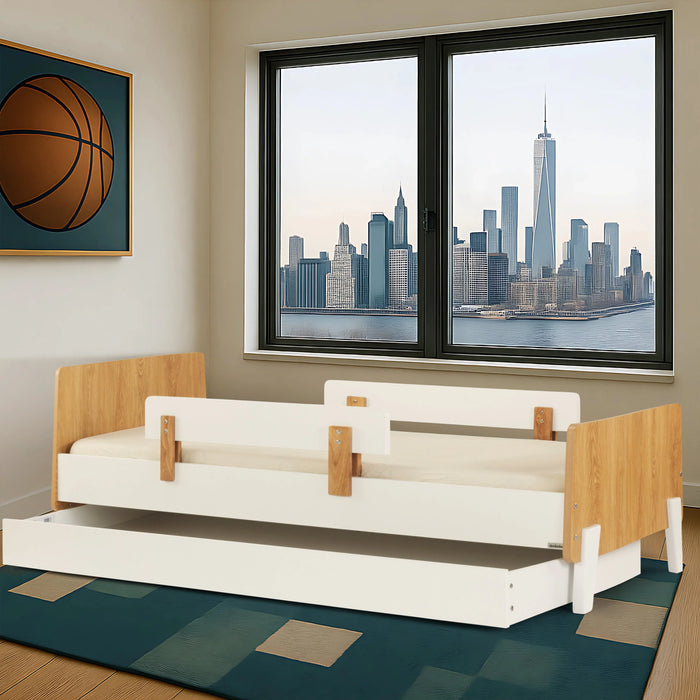 Dadada Fun Bed - White/Red Oak (2box)