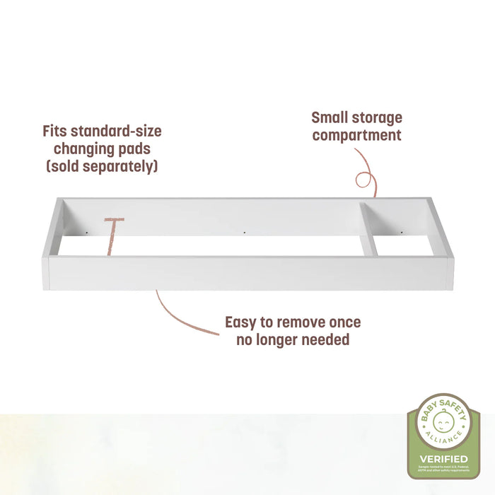 Little Seeds KD Double Dresser Topper Change Table Top - White (Laurel and Aster)