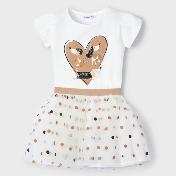 Mayoral Tulle Skirt Set - Crudo
