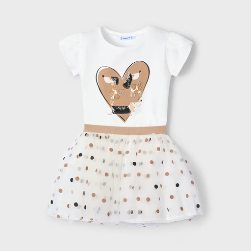 Mayoral Tulle Skirt Set - Crudo