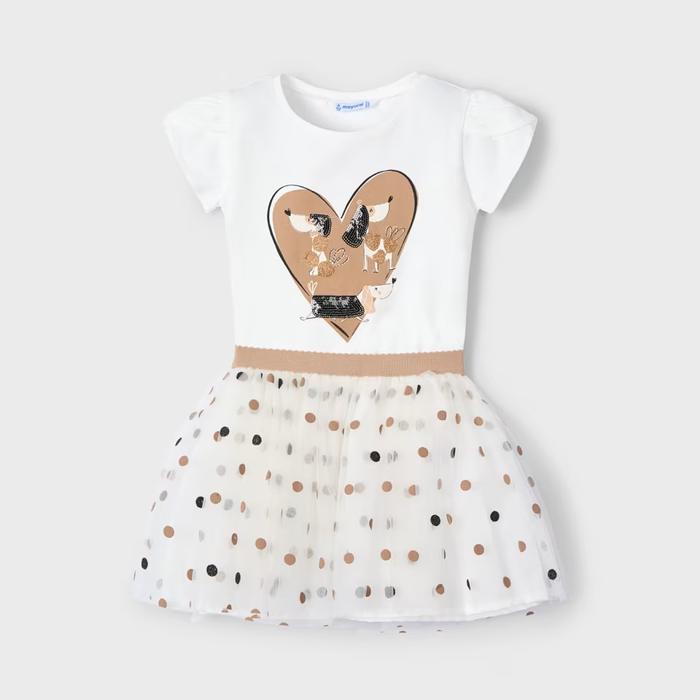 Mayoral Tulle Skirt Set - Crudo