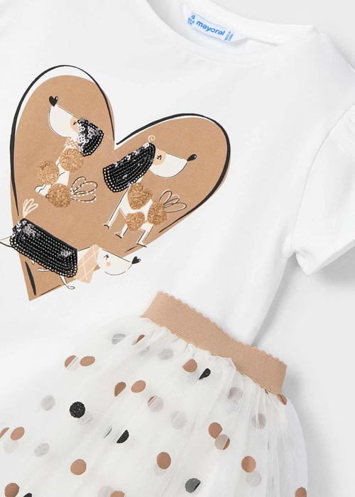 Mayoral Tulle Skirt Set - Crudo