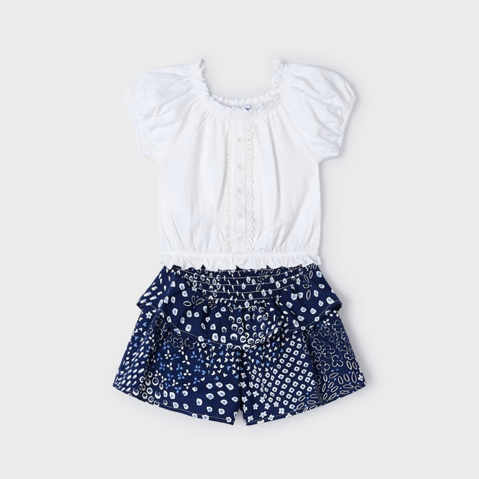Mayoral Flutter Shorts Set - Tinta