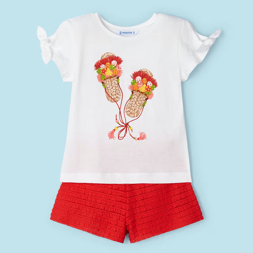 Mayoral Flutter Shorts Set - Granadina