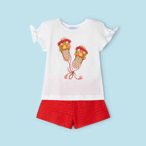 Mayoral Flutter Shorts Set - Granadina